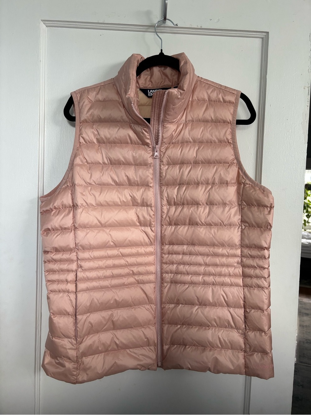 Lands' End Lightweight Quilted Vest in Dusty Rose